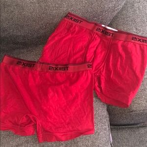 Red HOT 2(x)ist  set of Trunks! Men’s size Medium